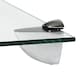 image 7 of Harbour Housewares Rounded Floating Glass Shelf - 60cm - Metallic Brackets - Bathroom Shower Storage Vanity Display Unit Shelf | Silver | Chrome | 1