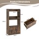 image 2 of COSTWAY Bookcase with Drawer Freestanding Bookshelf Brown Brown