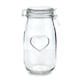 image 6 of Nicola Spring Heart Glass Storage Jars - 1.5 Litre - Clear Seal - Pack of 3