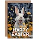 image 1 of Bunny Daisy Flower Meadow Inside Easter Him Her Card