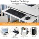 image 4 of Yaheetech Space-saving Computer Desk Wheels | White