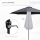image 3 of Outsunny 2.7M Patio Umbrella Sunshade Canopy with Tilt and Crank Grey