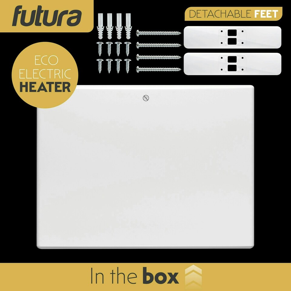 image 1 of Futura 1000W Electric Panel Wall Radiator Heater White