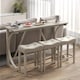 image 10 of COSTWAY 4-Piece Height Bistro Table and Saddle Seat Stools