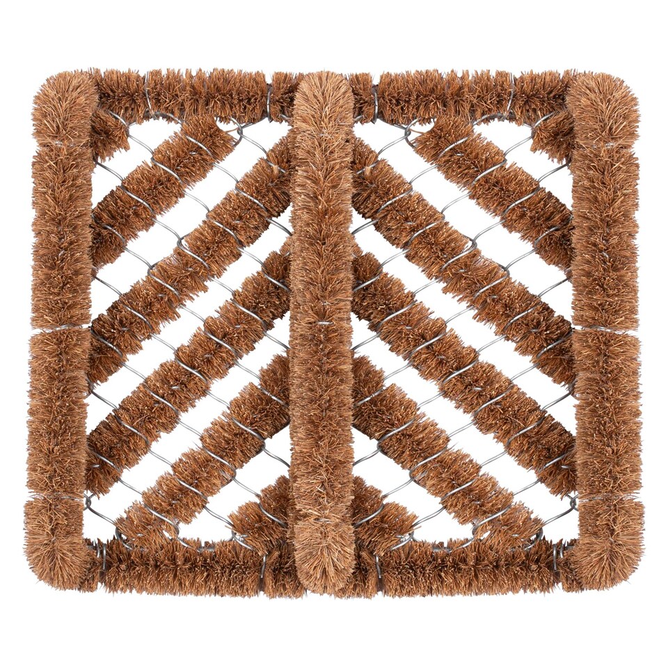 image 1 of Nicola Spring Natural Coir Scraper Door Mat - 35cm x 30cm