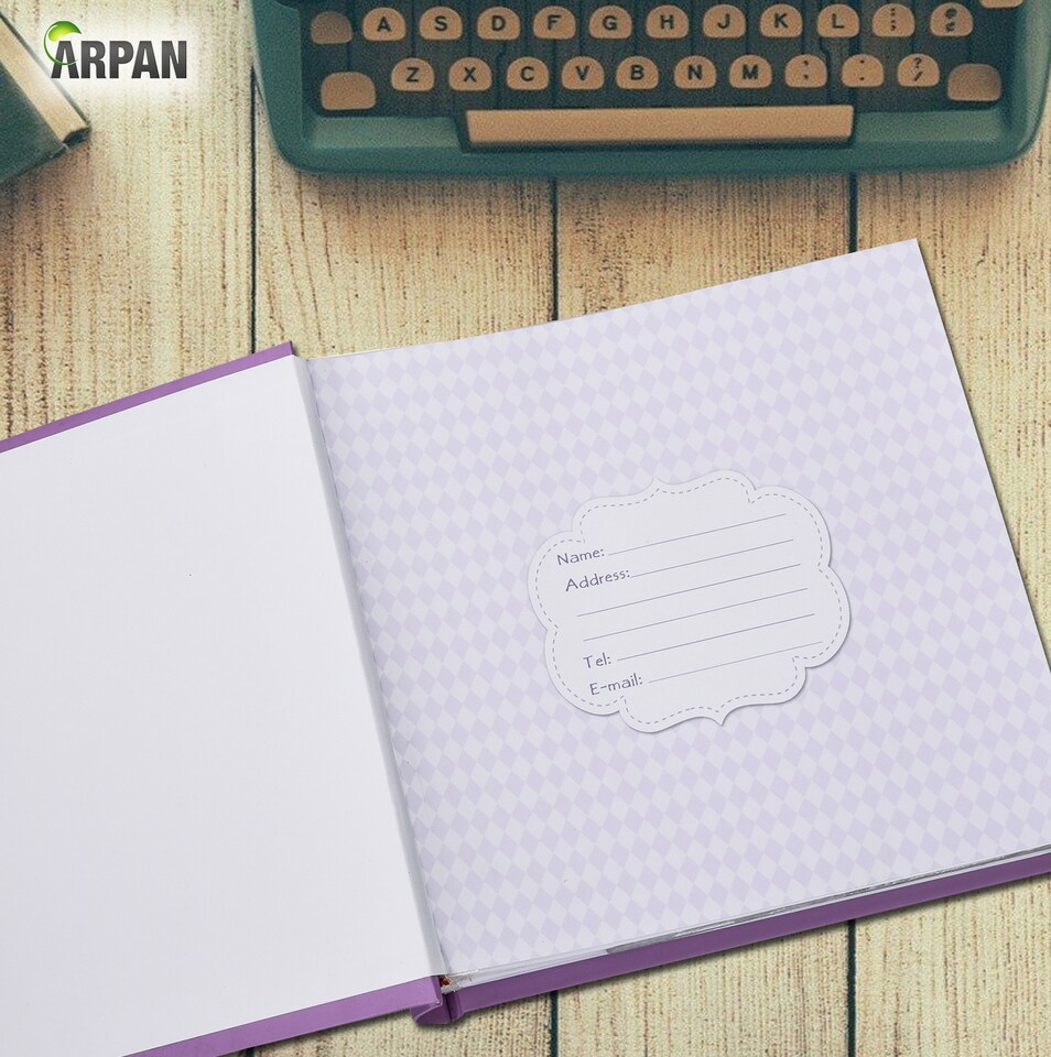 image 1 of ARPAN Slip In Case Book-Bound Memo Photo Album – Holds 200 Photos 6" x 4" (10x15cm) – Hardcover Memory Album with Writing Space for Family, Wedding & Travel Pictures