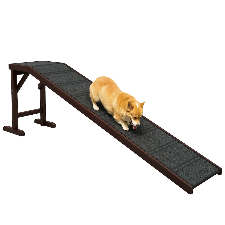 image 1 of PawHut Pet Ramp for Dogs Cats W/ Non-Slip Carpet for Bed Sofa, 188x40.5x63.5cm
