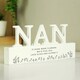 image 1 of Personalised Floral Wooden Nan Ornament