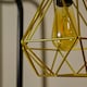 image 4 of ValueLights Diablo Gold Ceiling Pendant Shade & Bulb