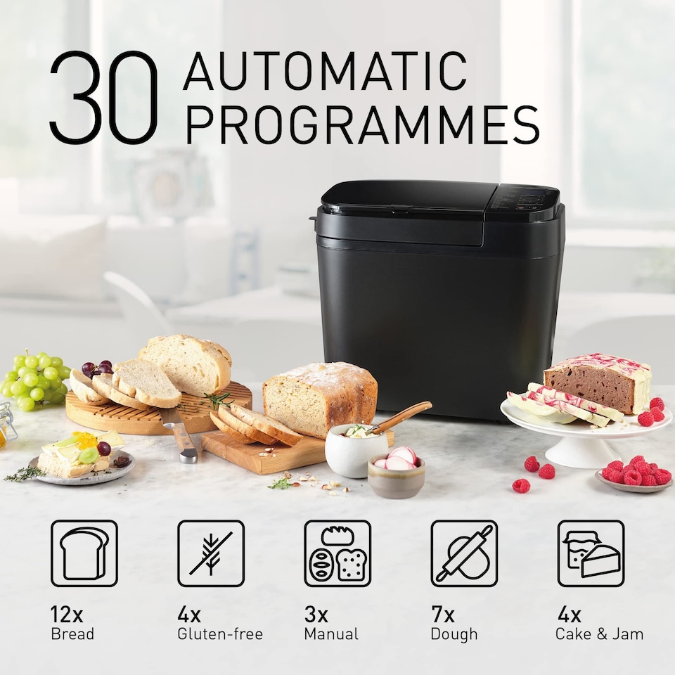 image 1 of Panasonic SD-R2530KXC Automatic Breadmaker with nut dispensers and gluten free programmes Black