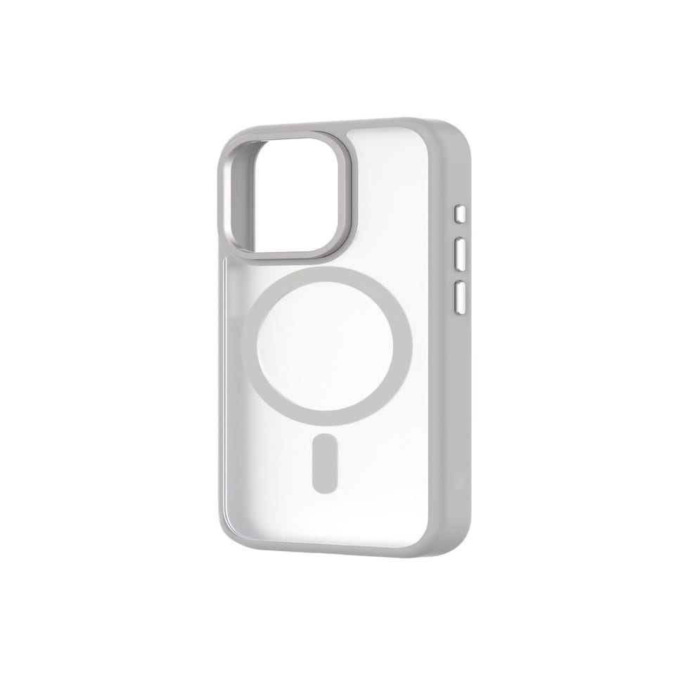 image 1 of QDOS Hybrid Soft + Snap (MagSafe) Case for iPhone 15 Pro - White Grey White
