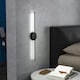 image 2 of Living and Home Minimalistic Linear LED Wall Sconce, 60cm Black