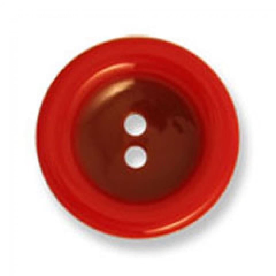 Trimits Red Round Fashion Buttons for Dressmaking - 15mm - per value pack of 50