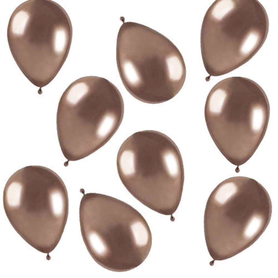 Shiny Rose Gold Biodegradable Mini Latex Balloons 13cm / 5 in - Pack of 50