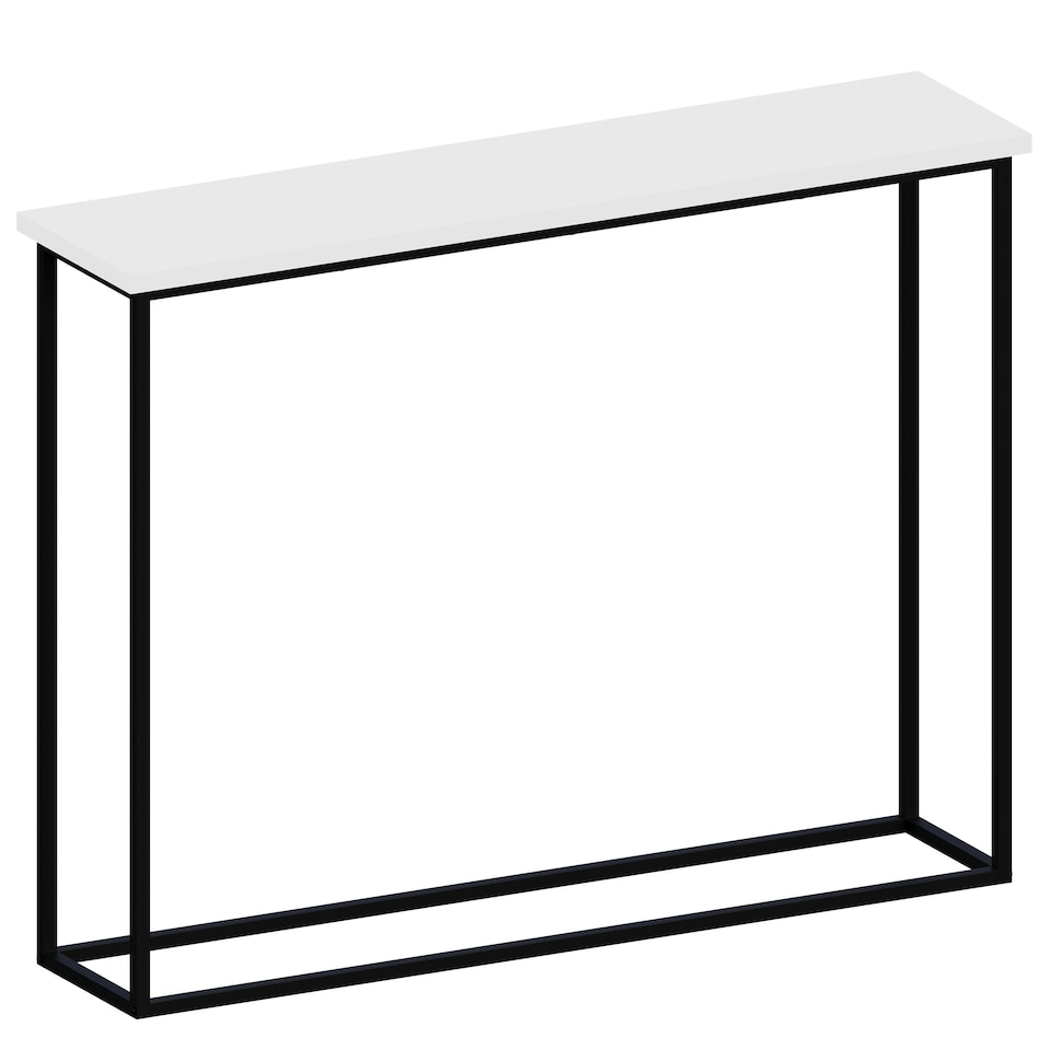 image 1 of Vida Designs Console Table With Metal Leg, White & Black | Black | White & Black