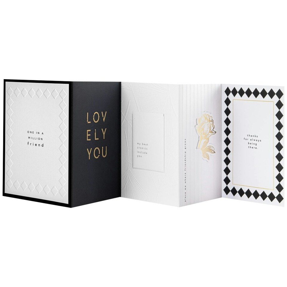 image 1 of Memento Luxe Premium Thank You Card for Friend with Mini Card, Keepsake
