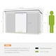 image 5 of Outsunny 7 x 4ft Outdoor Garden Storage Shed for Backyard Patio Green