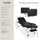 image 5 of Massage Table - 3-zone bed with aluminium frame, 5cm pad, folding, adjustable | Black | black | 1