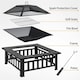 image 5 of Yaheetech 86 cm Outdoor Metal Square Fire Pit