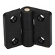 image 3 of Black Reinforced Nylon Plastic Hinge 40x48mm Italian Made Industrial Quality 4PK Black