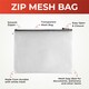 image 2 of Pack of 12 A5 Black Zip Strong Mesh Bags - Tough Waterproof Storage