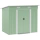 image 1 of Outsunny 7 x 4ft Outdoor Storage Shed, Lean to Metal Garden Shed with Foundation Kit for Log, Rubbish Bin, Tool, Lawnmower, Bike, Light Green