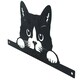 image 6 of Black Metal Peeking Cat Silhouette with Fixing Plate Garden Ornament Gift
