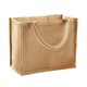 image 2 of Westford Mill Jute Mini Gift Bag (6 Litres) (Pack Of 2) - Natural - One Size