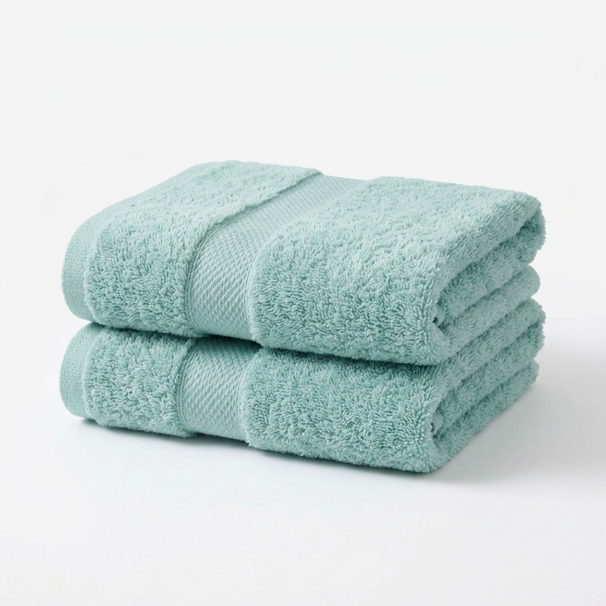 Vision V475 - 2 Pack 100% Cotton Bath Towel in Pale Green