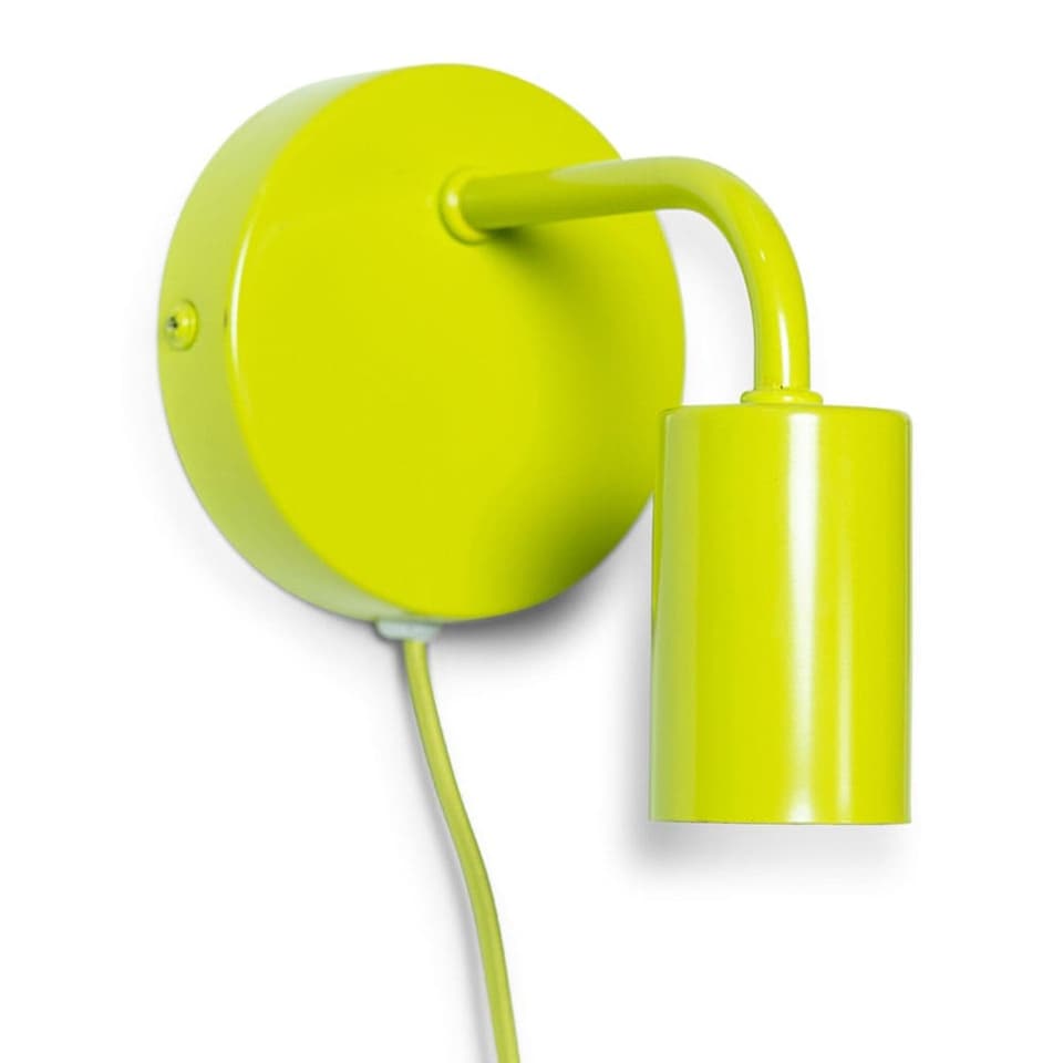 image 1 of ValueLights Jordy Plug in Colour Pop Lime Green Wall Light