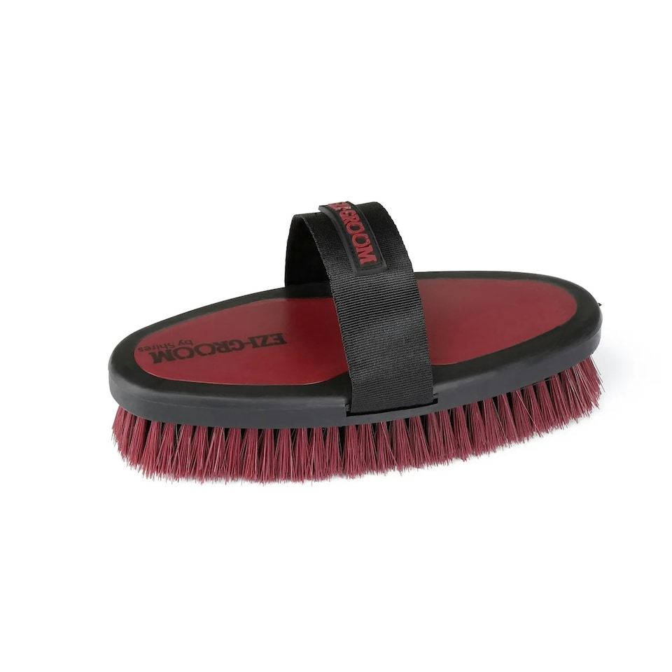 Ezi-Groom Horse Body Brush - Burgundy - 200mm x 25mm (UTER683)