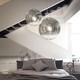 image 2 of Mapa 1 Light Globe Ceiling Pendant Chrome Shade