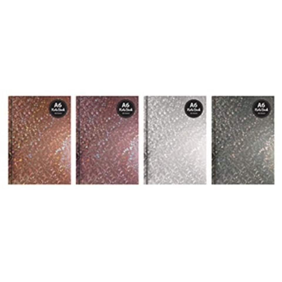image 1 of A6 Holographic Hardback Notebook 60 Pages Ruled Sheets