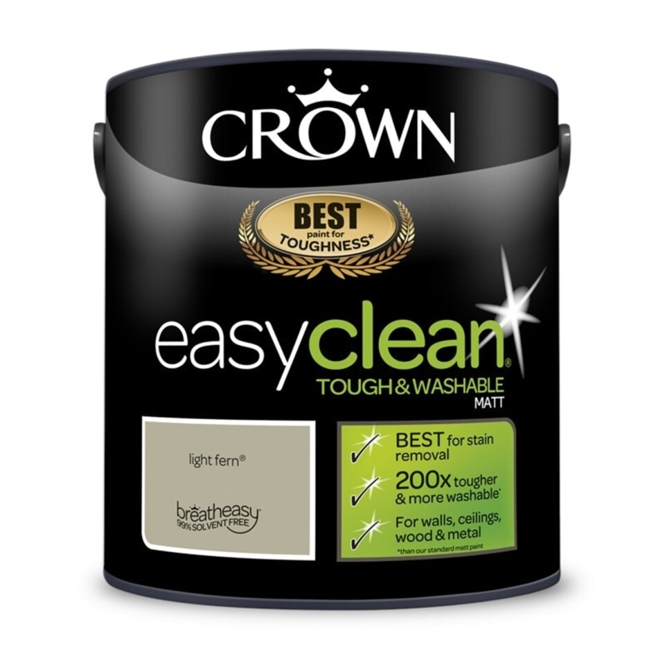 image 1 of Crown Easyclean Matt Emulsion 2.5L Light Fern