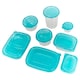 image 3 of 100 Pc Reusable Plastic Food Storage Boxes Containers Lid Microwave Freezer Safe