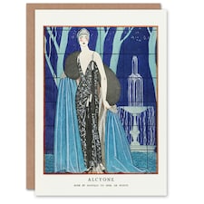 George Barbier Art Card Alcyone Vintage Fashion Worth Advert