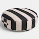 image 4 of OHS Stripe Round Outdoor Garden Cushion Water Resistant | Multi | Black/Cream