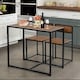image 8 of Industrial 3-Piece Dining Rustic Table Set Brown