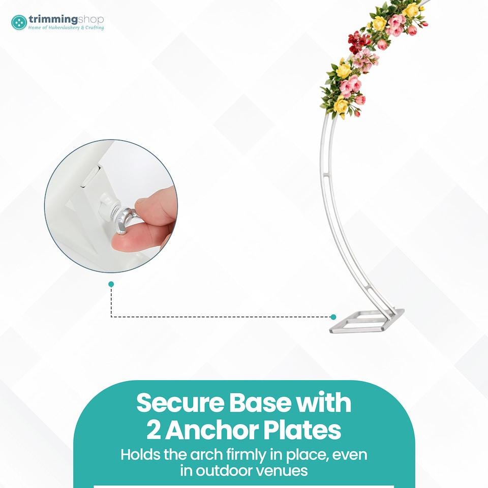 image 1 of Dual Circle Arch Stand Party Background Decoration, Garden Arbors - 260x220cm