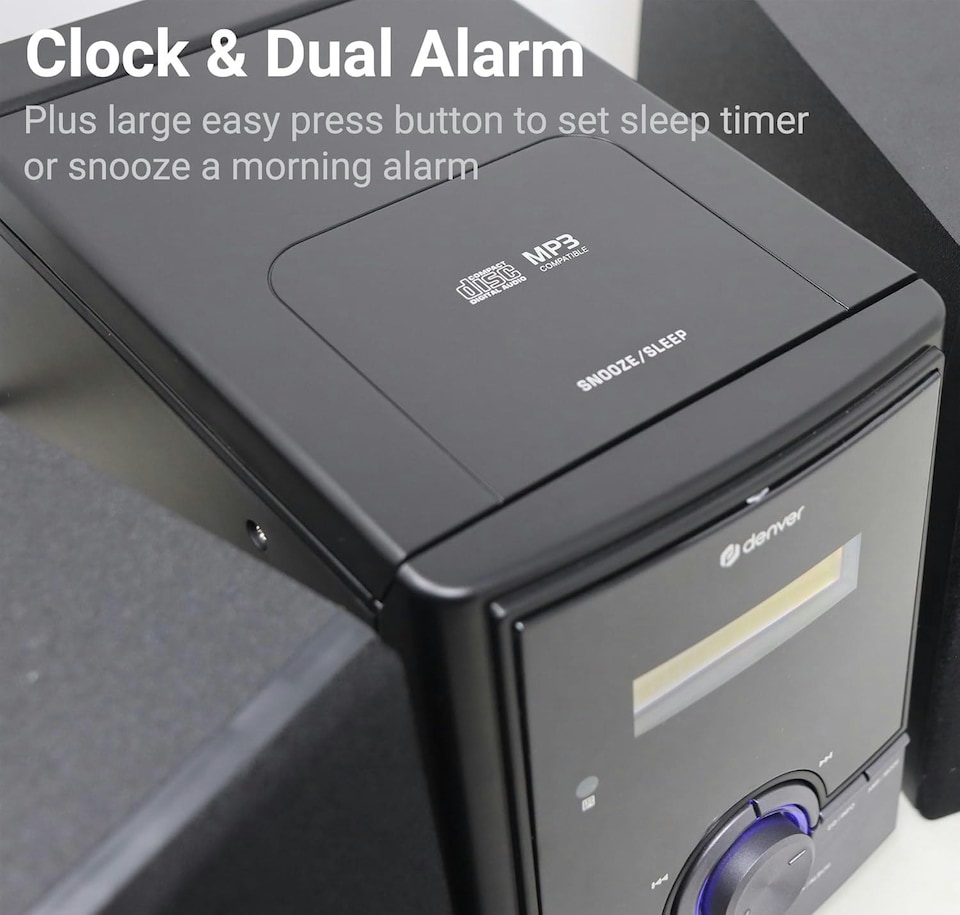 image 1 of CD Player for Home Mini Hifi System - DAB Radio with CD Player, Hi Fi music System with Bluetooth Stereo System, USB & Remote