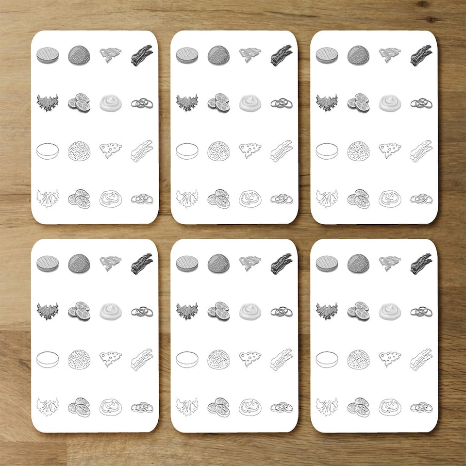 image 1 of burger and sandwich icon (Placemat & Coaster Set)
