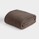 image 1 of OHS Teddy Fleece Soft Warm Plush Cosy Plain Dyed Throw Over Bed Blanket, 200x240cm Brown