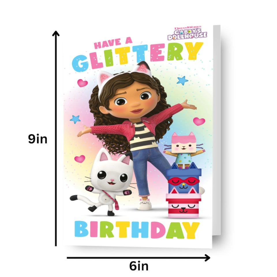 image 1 of Gabby's Dollhouse 'Glittery' Birthday Card