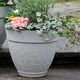 image 4 of Pack of 3 Floral Design Planters in Sandstone Finish | Cream