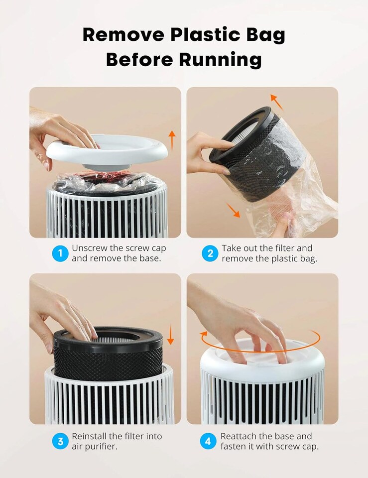 image 1 of True HEPA Air Purifier with 4 Speed Settings White