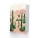 image 2 of Camel in Pastel Pink Desert Sand Dunes and Cacti Birthday Greeting Card