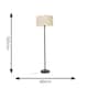 image 4 of ValueLights Modern Standard Floor Lamp With Natural Shade | Cream