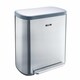 image 1 of Cooks Professional Recycle Bin 60L with Single Pedal, Dual Compartments & Soft Close Lid | Silver