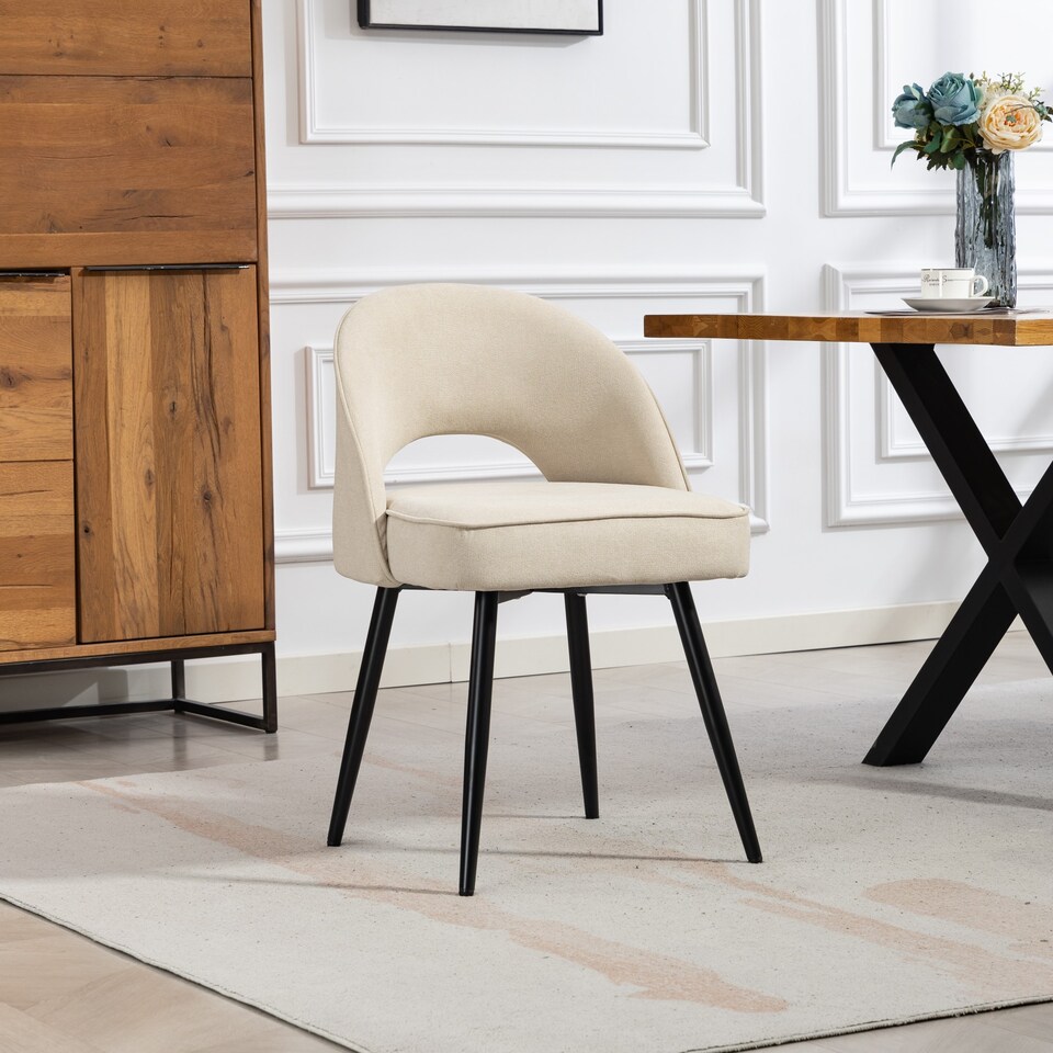 image 1 of Ashley Fabric Dining Chairs - Set of 2
