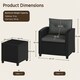 image 4 of Yaheetech 3-Piece Wicker Patio Bistro Set-Black&Grey | Multi | Black&Grey